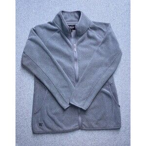Straight Down Women's Full-Zip Golf Fleece Jacket Size Large Gray